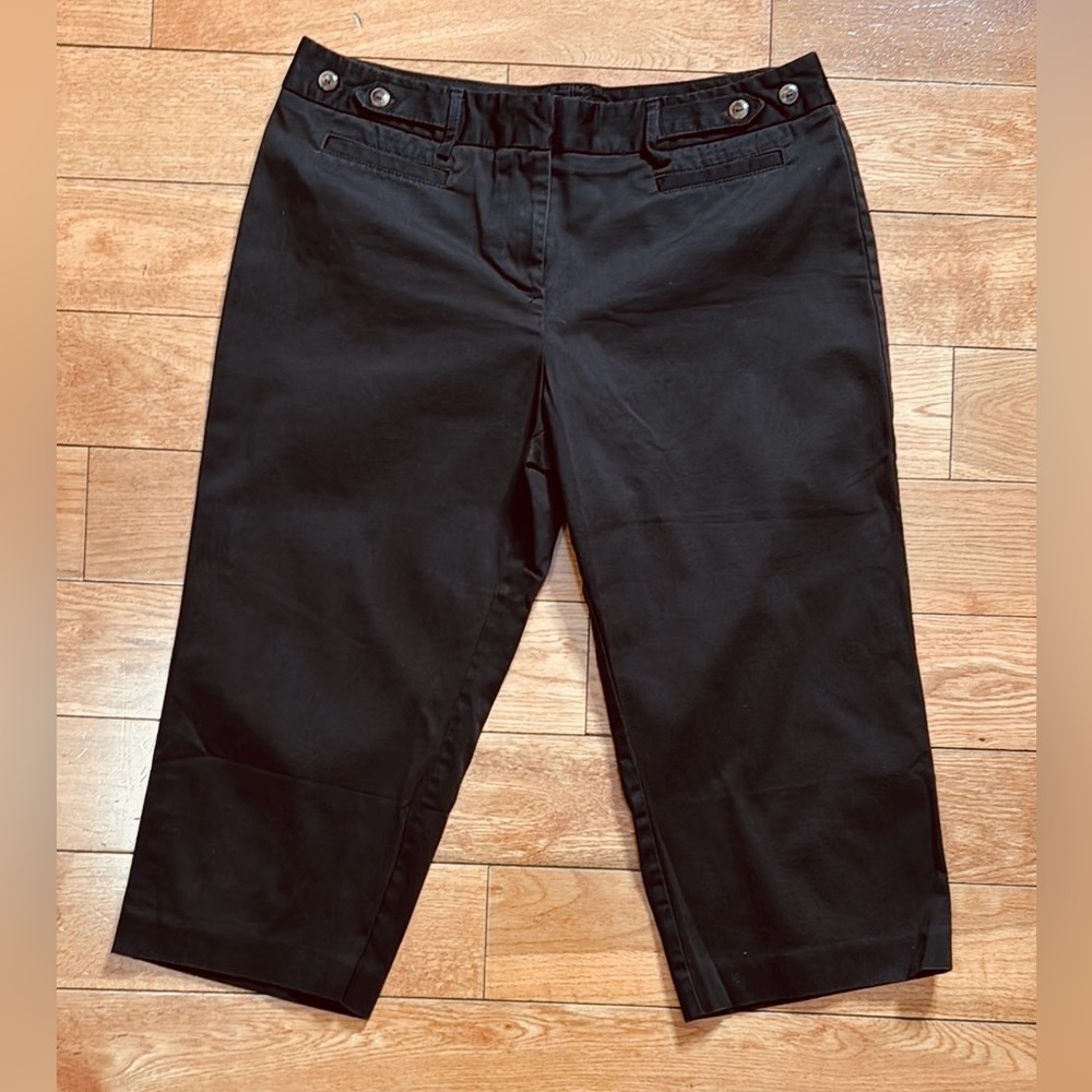 George ME womens chocolate brown capri pants size 12 mid rise.